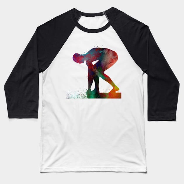 Swimmer sport art #swimmer #sport Baseball T-Shirt by JBJart